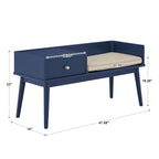 Niklas gepolsterte Sitzbank mit 1 Schublade iNSPIRE Q Modern