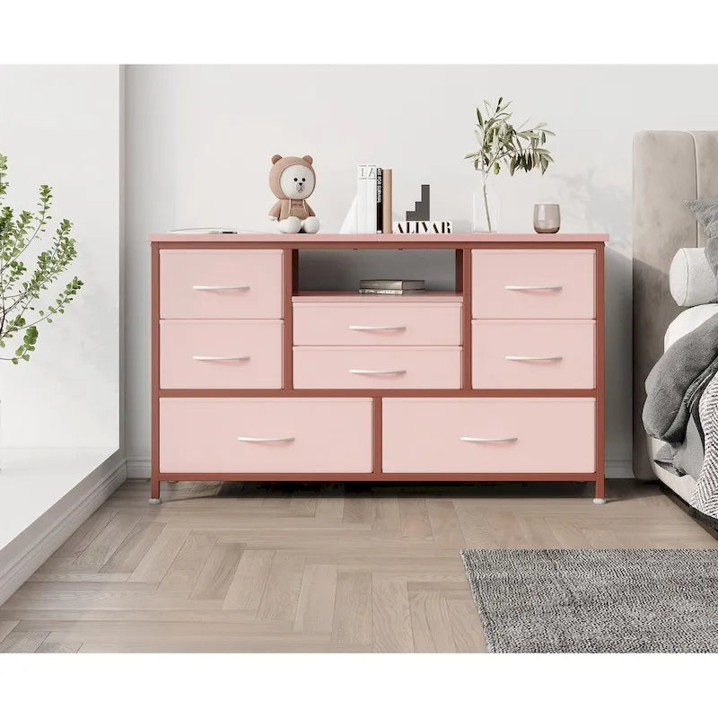 Kommode TV-Ständer mit Steckdose & LED-Beleuchtung