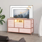 Kommode TV-Ständer mit Steckdose & LED-Beleuchtung