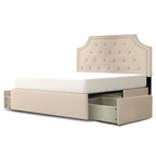 Aubrey   Mammoth   Upholstered Platform 2 Drawer Storage Bed