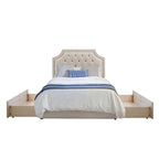Aubrey Mammoth Polster-Plattformbett mit 2 Schubladen