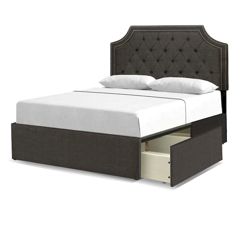 Aubrey Mammoth Polster-Plattformbett mit 2 Schubladen