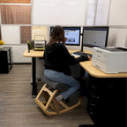  Ergonomic Kneeling Chair, Posture Support Comfortable Padded Office Chair, Angled Rocking Stool