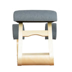 Ergonomischer Kniestuhl, bequemer, gepolsterter Bürostuhl zur Haltungsunterstützung, angewinkelter Schaukelhocker