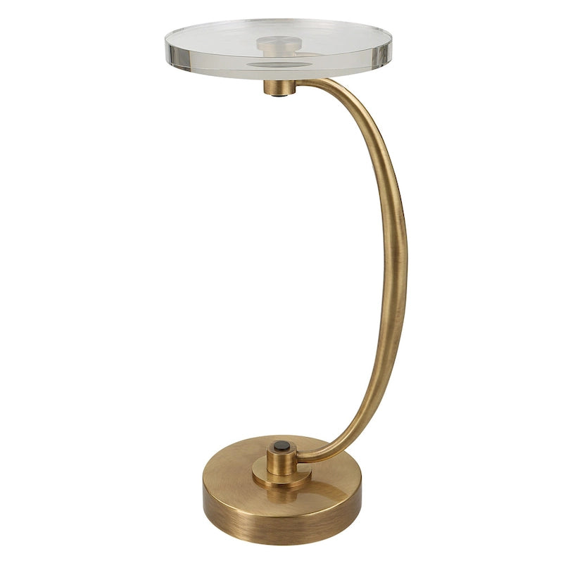  Waveney Brass Drink Table - 11.5  W x 24  H x 11.5  D