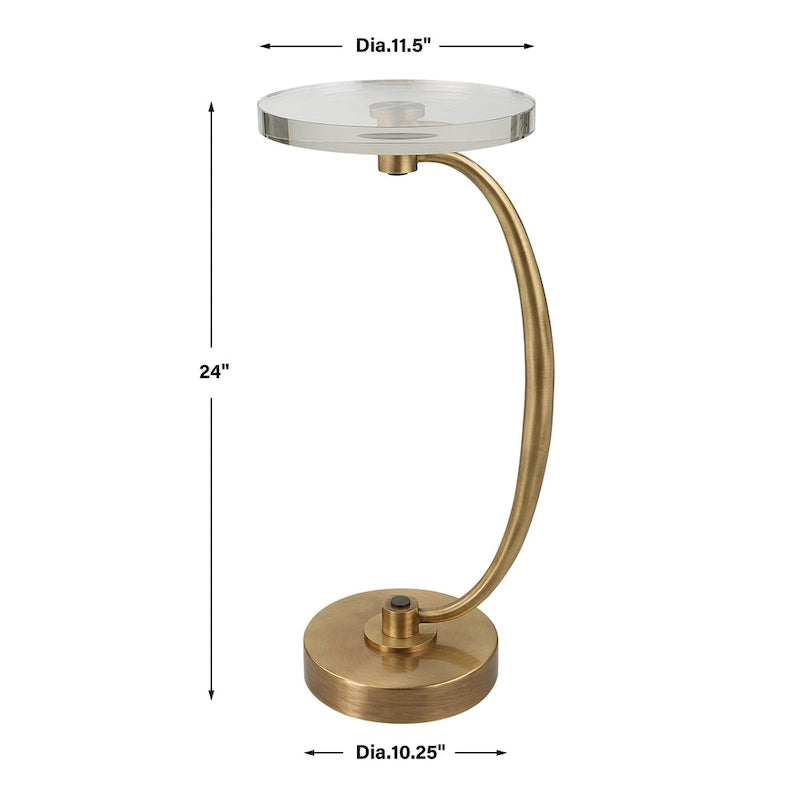 Waveney Messing-Beistelltisch - 29,2 cm B x 61 cm H x 29,2 cm T