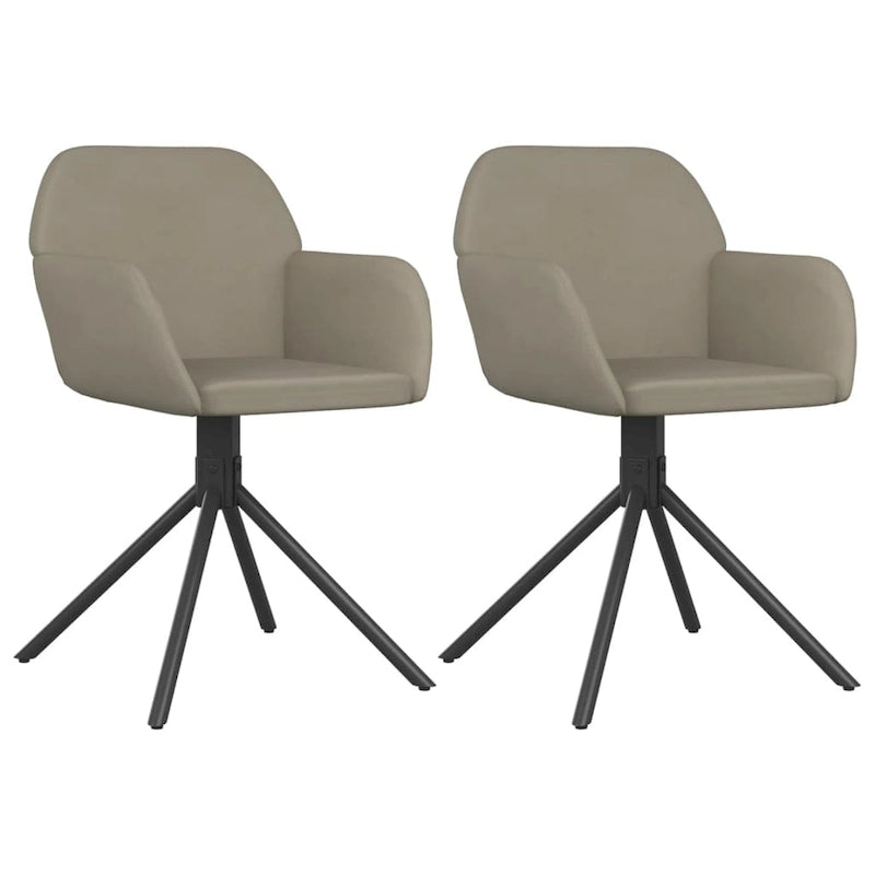 vidaXL Esszimmerstühle drehbar 2 Stk. Akzentstuhl für Küche Wohnzimmer Samt - 21.3   x 23   x 31.3