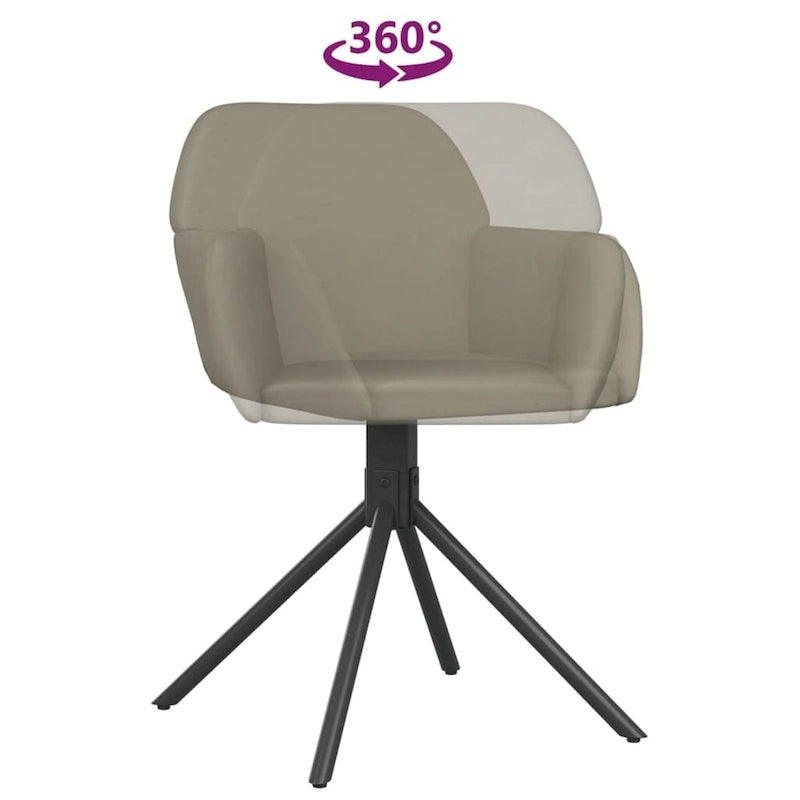 vidaXL Esszimmerstühle drehbar 2 Stk. Akzentstuhl für Küche Wohnzimmer Samt - 21.3   x 23   x 31.3