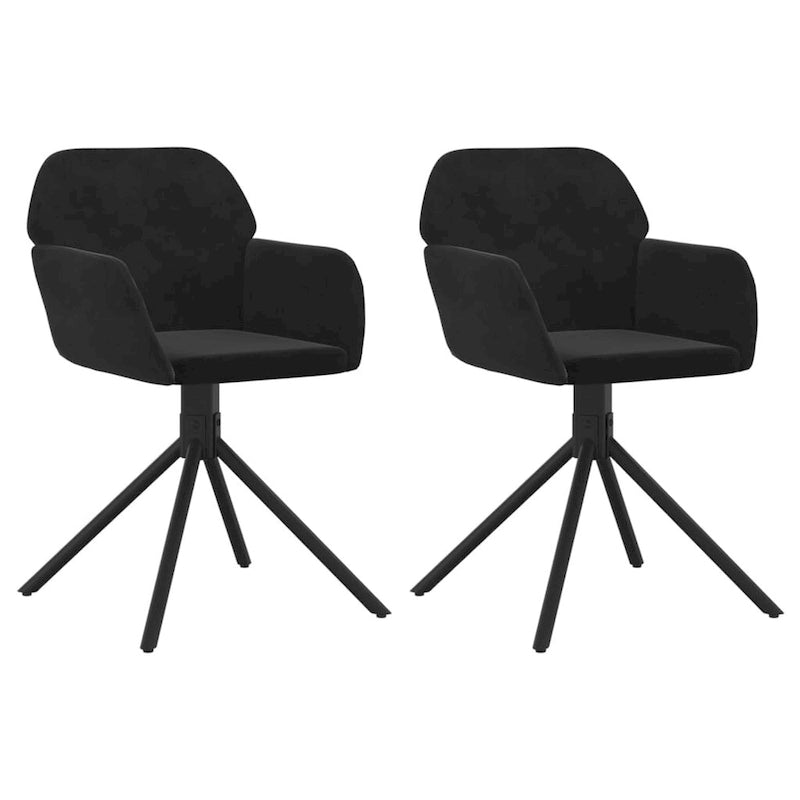vidaXL Esszimmerstühle drehbar 2 Stk. Akzentstuhl für Küche Wohnzimmer Samt - 21.3   x 23   x 31.3