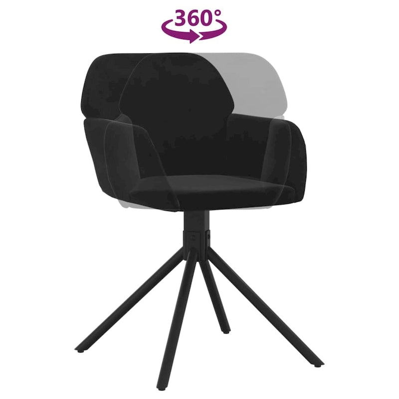vidaXL Esszimmerstühle drehbar 2 Stk. Akzentstuhl für Küche Wohnzimmer Samt - 21.3   x 23   x 31.3
