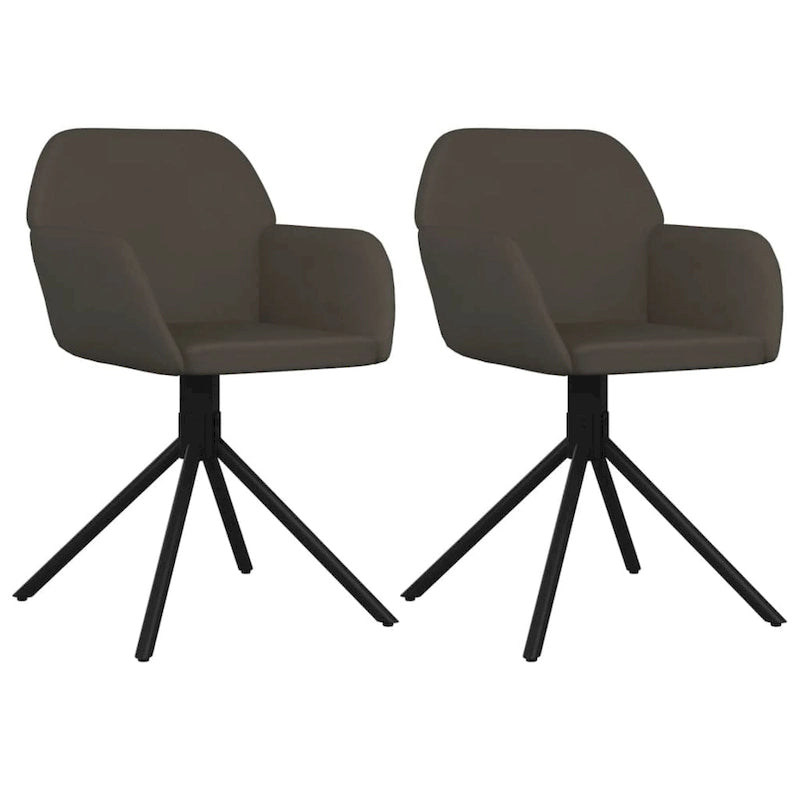 vidaXL Esszimmerstühle drehbar 2 Stk. Akzentstuhl für Küche Wohnzimmer Samt - 21.3   x 23   x 31.3