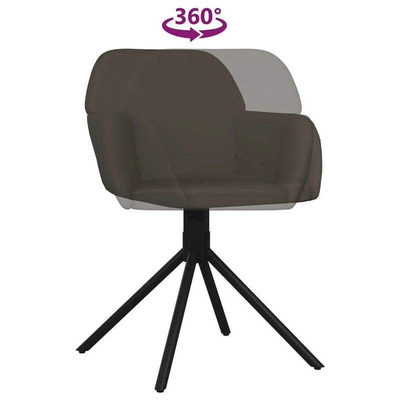 vidaXL Esszimmerstühle drehbar 2 Stk. Akzentstuhl für Küche Wohnzimmer Samt - 21.3   x 23   x 31.3