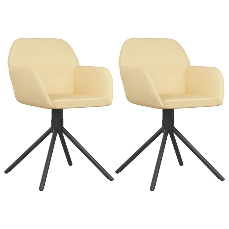 vidaXL Esszimmerstühle drehbar 2 Stk. Akzentstuhl für Küche Wohnzimmer Samt - 21.3   x 23   x 31.3