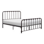 Ethan Queensize-Bett, klassisches Lattenrost-Design aus Metall, Dunkelbronze