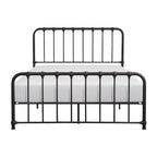 Ethan Queensize-Bett, klassisches Lattenrost-Design aus Metall, Dunkelbronze