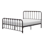 Ethan Queensize-Bett, klassisches Lattenrost-Design aus Metall, Dunkelbronze