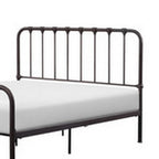 Ethan Queensize-Bett, klassisches Lattenrost-Design aus Metall, Dunkelbronze