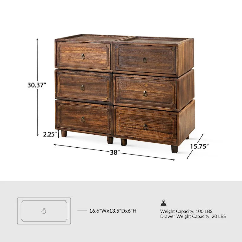 Greg Transitional 2 – Nachttisch mit Schublade und mehreren Konfigurationen, 3er-Set von