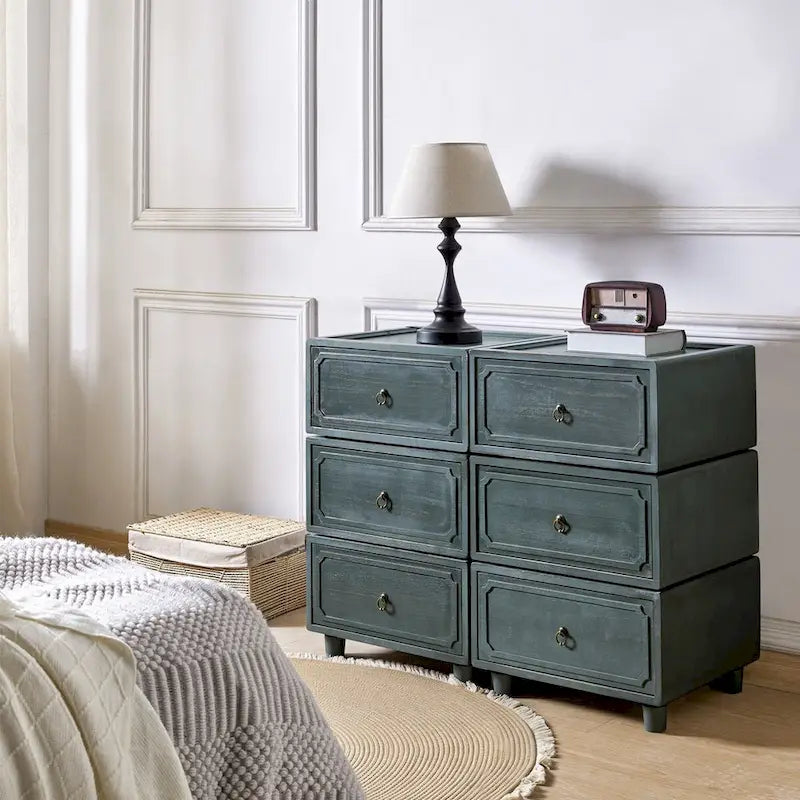 Greg Transitional 2 – Nachttisch mit Schublade und mehreren Konfigurationen, 3er-Set von