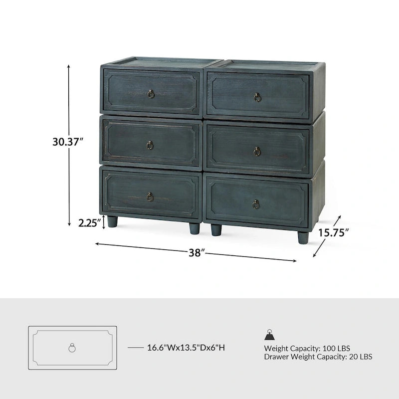 Greg Transitional 2 – Nachttisch mit Schublade und mehreren Konfigurationen, 3er-Set von