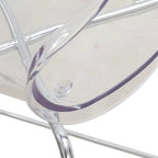 Acryl-Barhocker mit Stahlrahmen in Chromoptik, Oyster Serie, 2er-Set