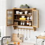 Glass-Wandschrank mit drei Ablagefächern