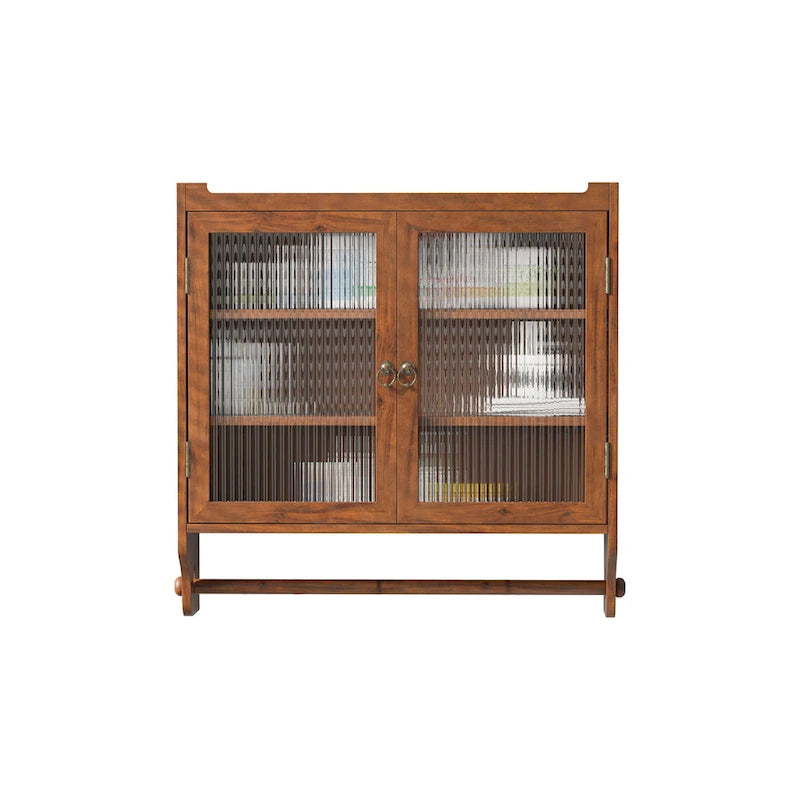 Glass-Wandschrank mit drei Ablagefächern