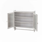 Glass-Wandschrank mit drei Ablagefächern