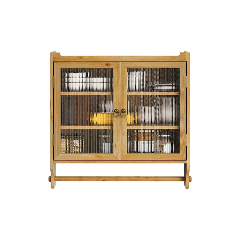Glass-Wandschrank mit drei Ablagefächern