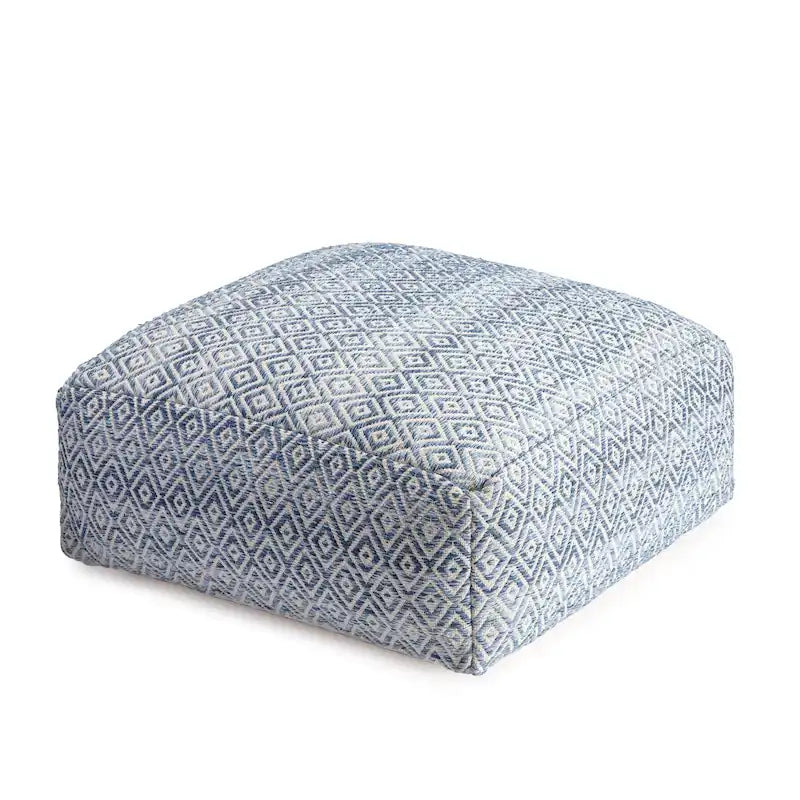 Jani Willamette 86 cm Beigefarbener Quadratischer Übergroßer Pouf-Hocker - Stylische Fußablage für Wohnzimmer, Schlafzimmer