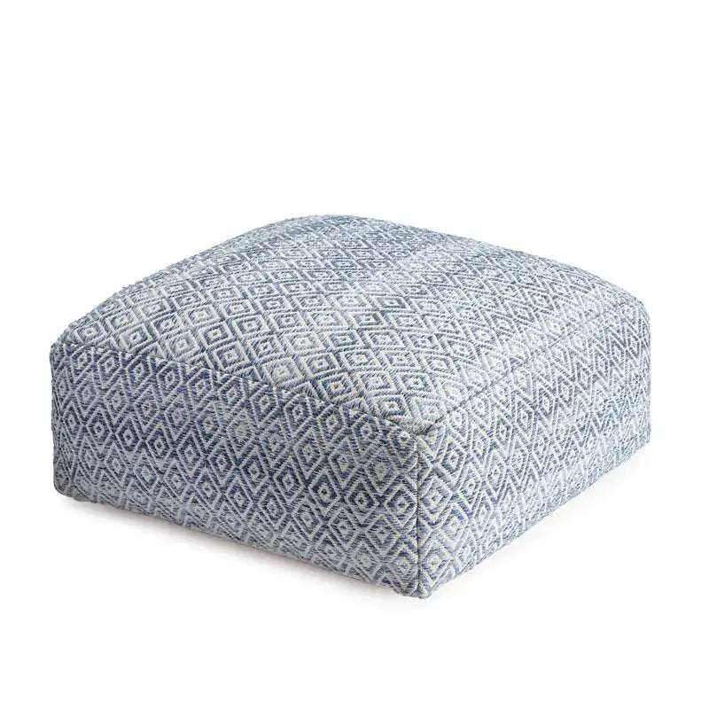 Jani Willamette 86 cm Beigefarbener Quadratischer Übergroßer Pouf-Hocker - Stylische Fußablage für Wohnzimmer, Schlafzimmer