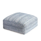 Jani Willamette 86 cm Beigefarbener Quadratischer Übergroßer Pouf-Hocker - Stylische Fußablage für Wohnzimmer, Schlafzimmer