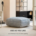 Jani Willamette 86 cm Beigefarbener Quadratischer Übergroßer Pouf-Hocker - Stylische Fußablage für Wohnzimmer, Schlafzimmer