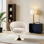 360 Degree Swivel Cuddle Barrel Accent Chairs, Round Armchairs