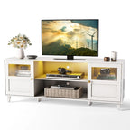 LED TV-Schrank Beleuchtete Medienkonsole, Entertainment-Möbel mit Stauraum – 151,6 cm breit