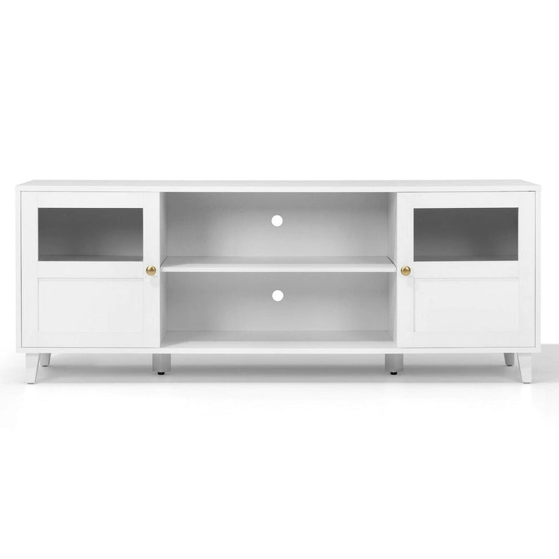LED TV-Schrank Beleuchtete Medienkonsole, Entertainment-Möbel mit Stauraum – 151,6 cm breit