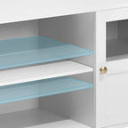 LED TV-Schrank Beleuchtete Medienkonsole, Entertainment-Möbel mit Stauraum – 151,6 cm breit