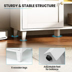 LED TV-Schrank Beleuchtete Medienkonsole, Entertainment-Möbel mit Stauraum – 151,6 cm breit