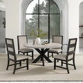  Gates 5-Piece Round Dining Set, Light Gray