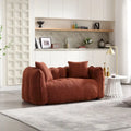 Quadratischer Sitzsack – Braun/Rot & Grün – 2-Sitzer