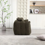 Quadratischer Sitzsack – Braun/Rot & Grün – 2-Sitzer
