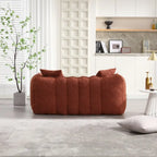Quadratischer Sitzsack – Braun/Rot & Grün – 2-Sitzer