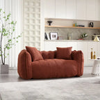 Quadratischer Sitzsack – Braun/Rot & Grün – 2-Sitzer