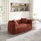 Quadratischer Sitzsack – Braun/Rot & Grün – 2-Sitzer