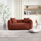 Quadratischer Sitzsack – Braun/Rot & Grün – 2-Sitzer