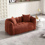Quadratischer Sitzsack – Braun/Rot & Grün – 2-Sitzer