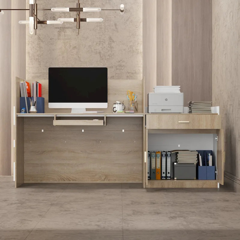 Moderne Bürotisch-Empfangstheke mit Tastaturauszug