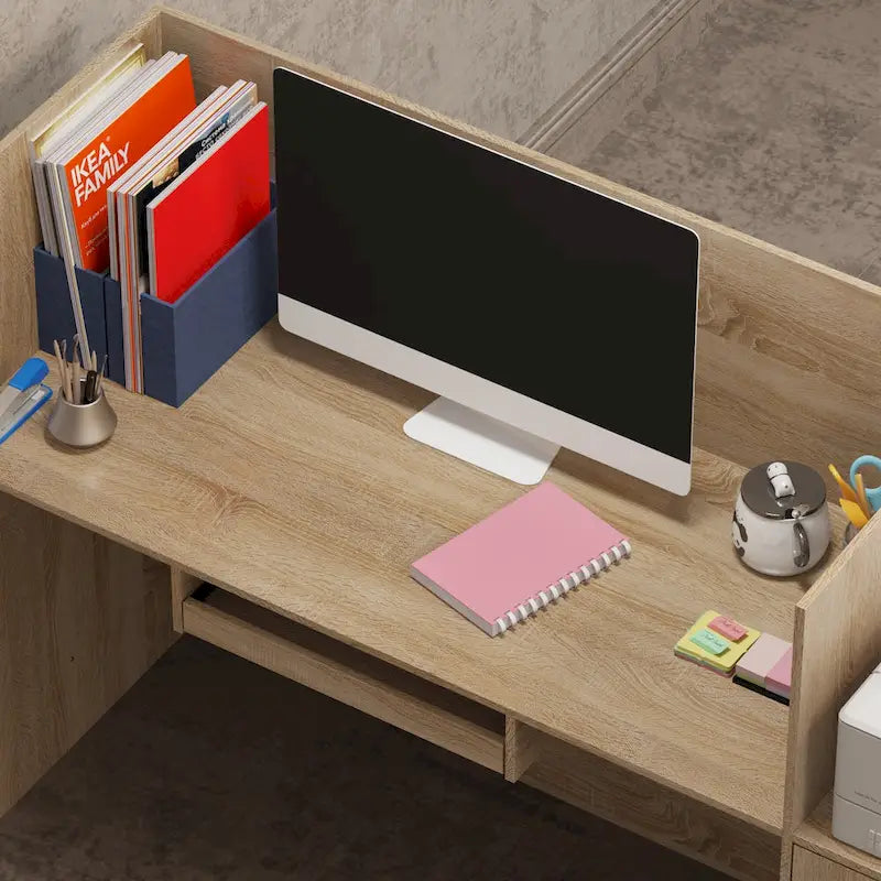 Moderne Bürotisch-Empfangstheke mit Tastaturauszug