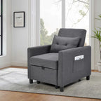 Einzelschlafsofa mit Ausziehfunktion und 1 Lendenkissen