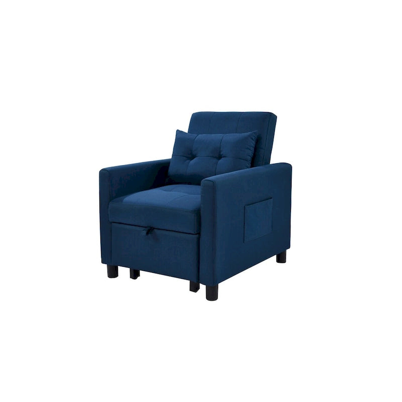 Einzelschlafsofa mit Ausziehfunktion und 1 Lendenkissen